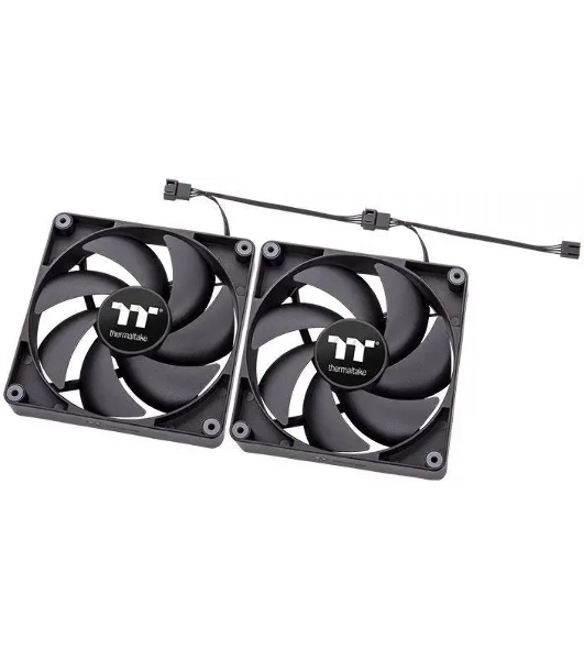 Комплект вентиляторов для корпуса Thermaltake CT140 (2 шт.) черный, 140 мм, 1500 об/мин, 30.5 дБ, 4 pin