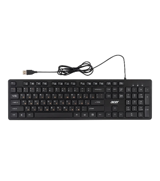 Клавиатура проводная Acer OKW122, USB, черный