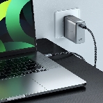 Сетевое зарядное устройство Satechi ST-UC100WSM-EU Charger 100W с технологией GaN Power, серый космос, фото3