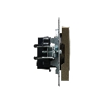 Розетка 1-местная IEK BRITE РС10-1-0-БрШ (BR-R10-10-K37) 10А, без заземления, без защитных шторок, шампань, фото3