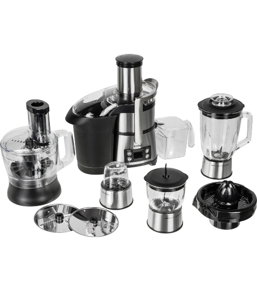 Кухонный комбайн Kitfort KT-1395 800Вт серебристый/черный