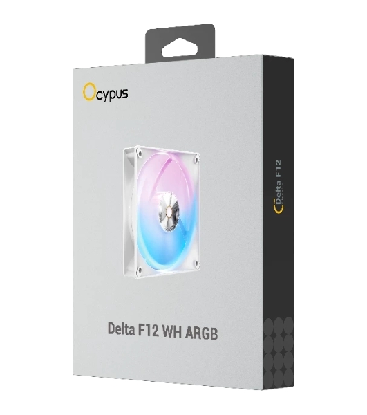 Вентилятор для корпуса Ocypus Delta F12 BK ARGb белый 120мм 2000rpm 4-pin