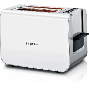 Тостер Bosch TAT8611N белый, 860 Вт, 2 слота