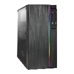 Компьютерный корпус Minitower ExeGate mEVO-9301-EVO800 (mATX, БП EVO800RGb с вент. 12см, с окном, 2хUSB+1хUSB 3.0, HD аудио, черный, с RGb подсветкой), фото 1