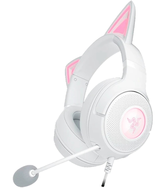 Гарнитура Razer Kraken Kitty V2 Белый, проводная, USB, подсветка