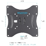 Кронштейн для телевизора Kromax TECHNO-3 серый 15'-40' макс.20кг настенный поворотно-выдвижной и наклонный, фото4