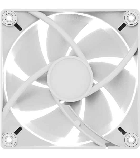 Вентилятор для корпуса Ocypus Delta F12 BK ARGb белый 120мм 2000rpm 4-pin