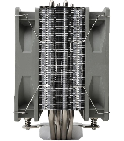 Кулер для процессора Thermalright Assassin Spirit 120 V2 серебристый/черный/серый (4-pin PWM, 154мм, Al/Cu, 4x6мм, 1x120мм, 66.17CFM, 25.6dBA, 1500RPM, S: 1851/1700/1200/115X, AM5/AM4)