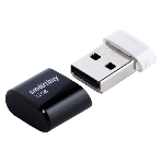 Флешка USB Smartbuy LARA Black (SB32GbLARA-K), 32Gb, USB 2.0, R/W 15/5, черный/белый, фото3