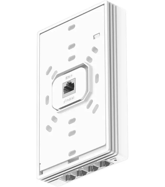 Точка доступа Wi-Fi Cudy AX3000 Gigabit Wall-Plate Wi-Fi 6 Access Point AX3000 Dual Band Wi-Fi 6 Wall Plate Access Point, Chipset MT7981+MT7531AE+MT7976CN, 802.11ax/ac/a/b/g/n, 2402Mbps at 5GHz + 574Mbps at 2.4GHz, 1 x Gigabit PoE-IN Port, 802.3af/at, 4 x Gigabit RJ45 ports, LAN1 support PoE Out, Cudy Mesh Support