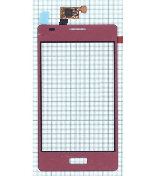 Сенсорное стекло (тачскрин) для LG Optimus L5 E610 E612. розовое