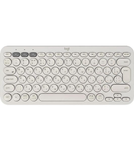 Клавиатура беспроводная Logitech K380, Bluetooth, белый