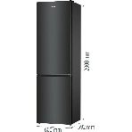 Холодильник Gorenje NRK6202EBXL4 черный матовый двухкамерный 235/96л морозилка снизу, No Frost, фото3
