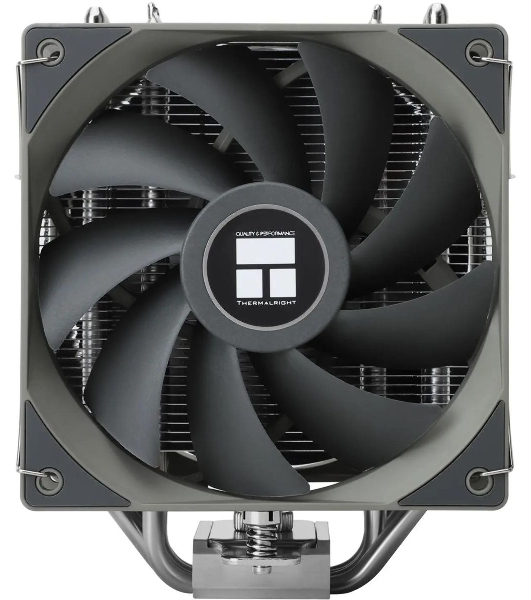 Кулер для процессора Thermalright Assassin Spirit 120 V2 серебристый/черный/серый (4-pin PWM, 154мм, Al/Cu, 4x6мм, 1x120мм, 66.17CFM, 25.6dBA, 1500RPM, S: 1851/1700/1200/115X, AM5/AM4)