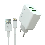 Сетевое зарядное устройство MORE CHOICE (4610196409028) NC11i СЗУ 2USB 2.4A для Lightning 8-pin белый, фото 1