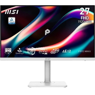 Монитор MSI 27' Pro MAX 271PHW E14 белый IPS LED 1ms 16:9 HDMI M/M матовая HAS Piv 1500:1 300cd 178гр/178гр 1920x1080 144Hz DP FHD USB 5.85кг
