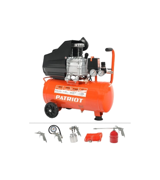 Компрессор Patriot EURO 50-260К 525306316 Мощность: 1.8 кВт; Напряжение: 230В~50Гц; Обороты двигателя: 2850 об/мин; Производительность: 260 л/мин; Объем ресивера: 50 л; Давление: 8 бар; Вес: 28,5