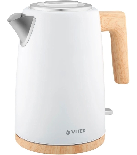 Чайник электрический Vitek VT-1154 1.7л. 2200Вт белый/дерево
