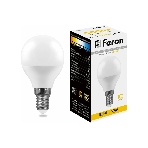 Лампа светодиодная Feron LB-95 7W 230V E14 2700K G45, фото 1
