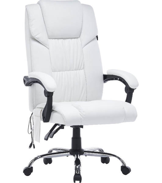 Кресло Cactus CS-CHR-OC02M-WT белый, экокожа