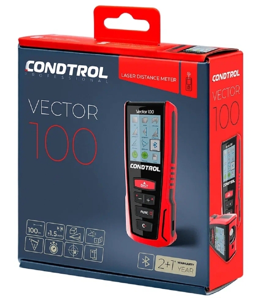 Лазерный дальномер CONDTROL Vector 100 1-4-100 0.05-100 м, +/-1.5 мм, IP54