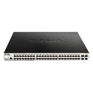 Коммутатор D-Link DGS-1210-52MP/ME/B2A, 48×1 Гбит/с + 4×1 Гбит/с SFP, управляемый