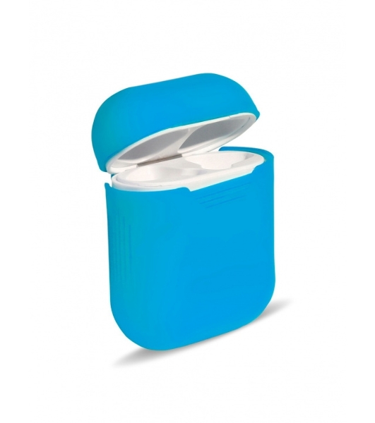 Силиконовый кейс для TWS наушников AirPods, голубой (SBECASE-001S-BU)
