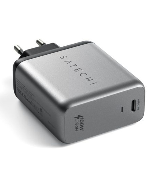 Сетевое зарядное устройство Satechi ST-UC100WSM-EU Charger 100W с технологией GaN Power, серый космос