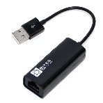 Адаптер USB Ethernet Кабель-адаптер USB2.0 -> RJ45 10/100 Мбит/с, 10см. 5bites UA2-45-02BK, фото 1