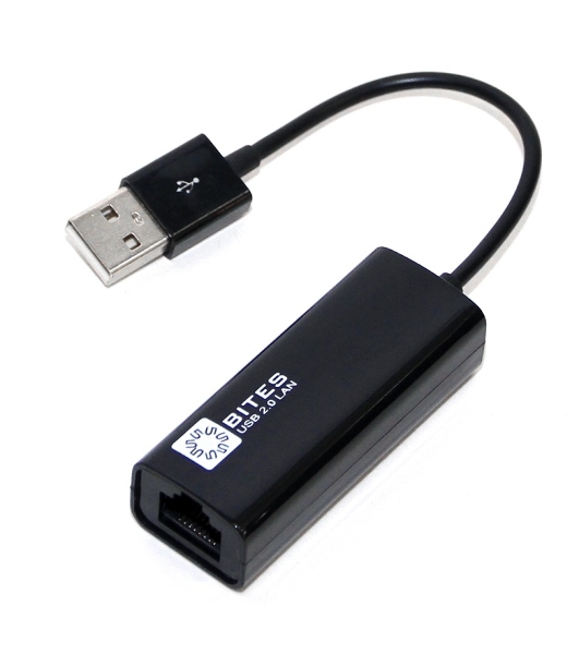 Адаптер USB Ethernet Кабель-адаптер USB2.0 -> RJ45 10/100 Мбит/с, 10см. 5bites UA2-45-02BK