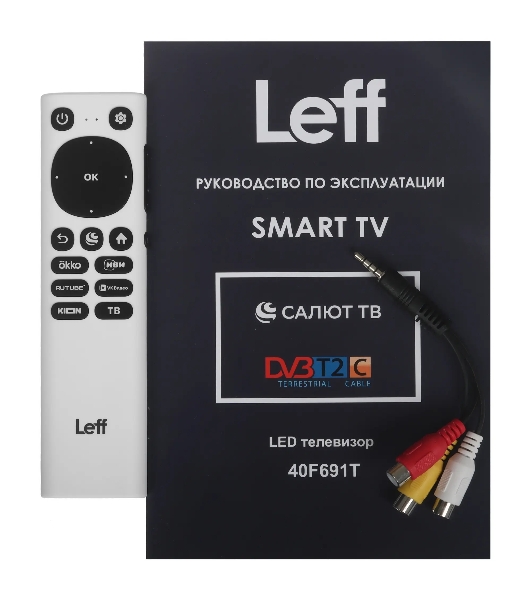 Телевизор LEFF 40' 40F691T белый DLED FHD 60Hz Салют