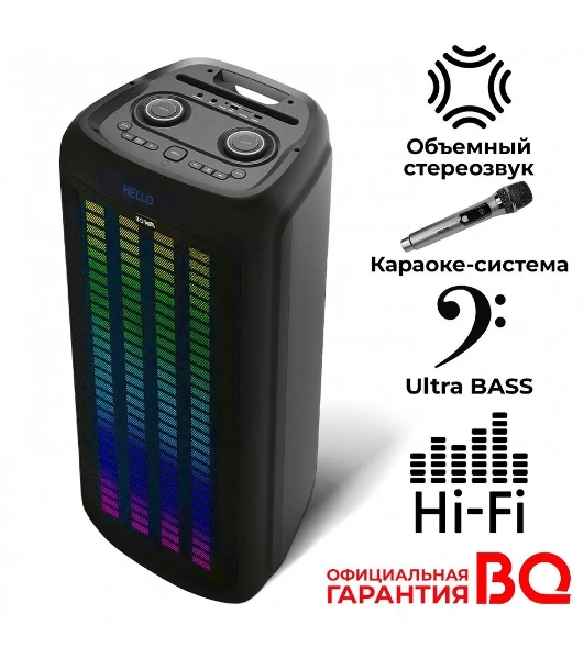 Портативная Bluetooth-колонка BQ PBS2010 черный 100 Вт