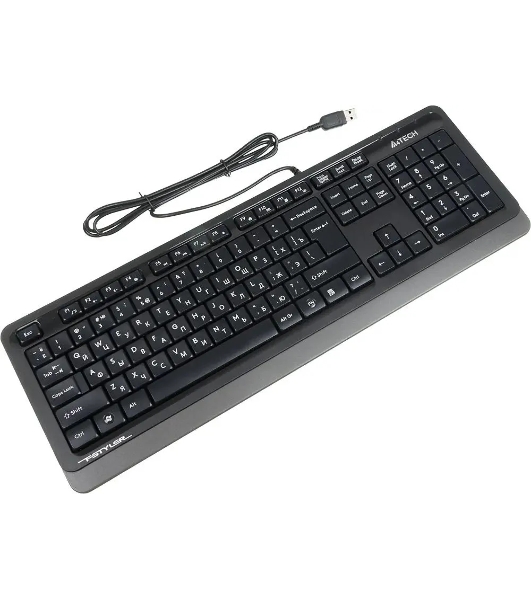 Клавиатура проводная A4Tech Fstyler FK10, USB, черный/серый