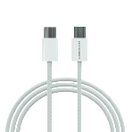 Кабель MORE CHOICE (4620202550385) K77a нейлон USB 3.0A PD 100W для Type-C Type-C 1 м белый, фото 1