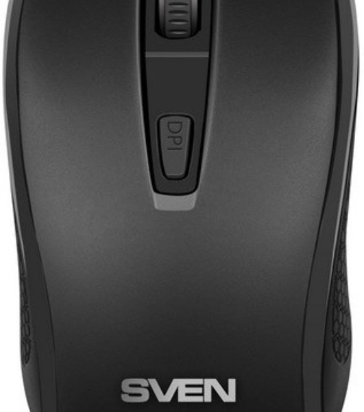 Мышь беспроводная SVEN RX-220W черный, 1600 dpi, радиоканал, USB, кнопки - 4