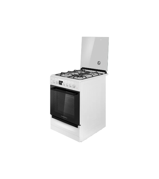 Плита комбинированная Maunfeld MGC60ECW04 белый, газовых конфорок 4 шт, духовка электрическая 65 л, 60 см x 88 см x 65 см