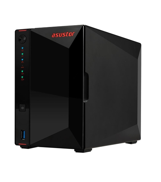 Сетевой накопитель ASUSTOR AS5402T 2-Bay NAS/Media player/Intel Celeron N5105 2.0GHz up to 2.9GHz, 4Gb SO-DIMM DDR4, noHDD(HDD,SSD),/2x 2,5Gb (LAN)/3xUSB3.2,HDMI; 90IX01R1-BW3S20