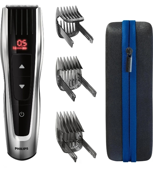 Машинка для стрижки Philips HC9420/15 серебристый/черный (насадок в компл:3шт)