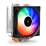 Кулер ExeGate Wizard EXX600-PWM.ARGb (Al+Cu, 6 тепл.трубки, LGA775/1150/1151/1155/1156/1200/1700/1851/AM2/AM2+/AM3/AM3+/AM4/AM5/FM1/FM2/754/939/940, TDP 180W, Fan 120мм PWM, 800-2400RPM, Hydro bearing, 4pin + 5V 3pin ARGb, 11-24db, 540г, ARGb подсветка, с термопастой, на защелках, Color Box), фото 1