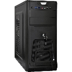 Компьютерный корпус Miditower ExeGate CP-603UB-UNS400 (ATX, БП UNS400 с вент. 12см, 2хUSB, аудио, черный), фото 1