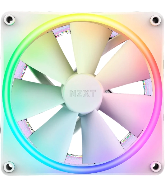 Вентилятор для корпуса Case Cooler NZXT F140 RGb Duo (140x140x25мм, 4-pin PWM, RGb, 84.75CFM, 36dBA, 1800RPM, белый)