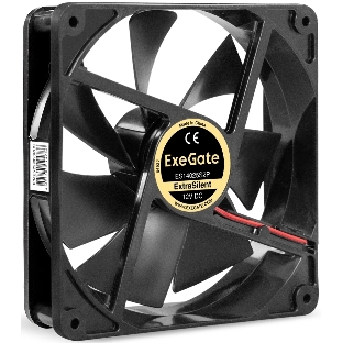 Вентилятор корпусной ExeGate ExtraSilent ES14025S2P, 140 мм, 1000 об/мин, 22 дБ, 2-pin, без подсветки
