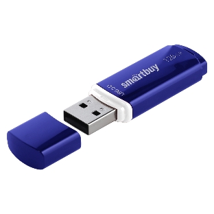 Флешка USB Smartbuy CROWN BLUE (SB128GbCRW-Bl), 128Gb, USB 3.0, R/W 75/25, синий