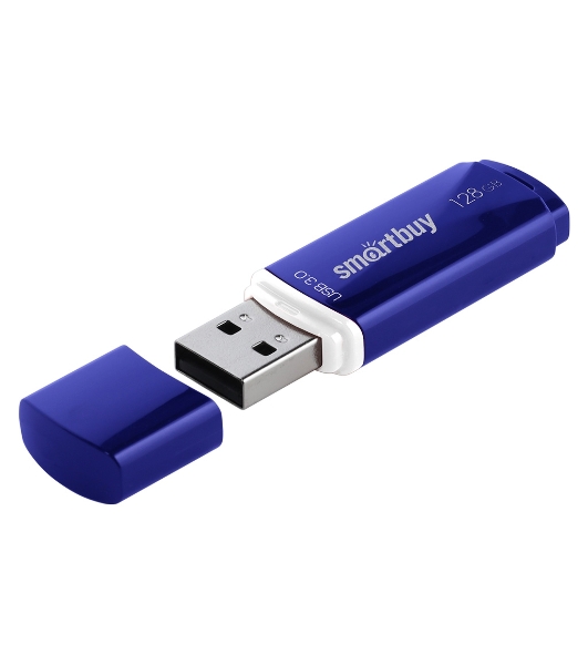 Флешка USB Smartbuy CROWN BLUE (SB128GbCRW-Bl), 128Gb, USB 3.0, R/W 75/25, синий