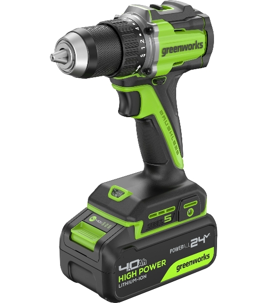 Дрель безударная Greenworks DD560 патрон:быстрозажимной реверс (3708407CUB)