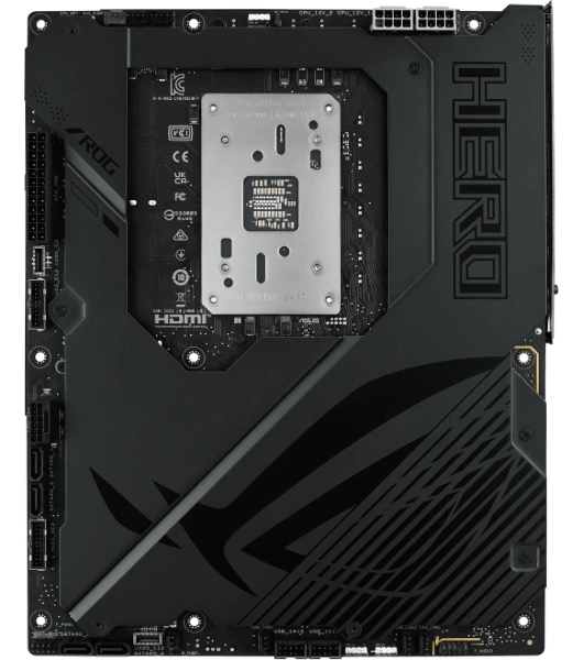Материнская плата ASUS ROG CROSSHAIR X870E HERO BTF, AM5, AMD X870E, 4xDDR5, 4xSATA, 5xM.2, 1xPCIe 5.0 x16, 1xPCIe 4.0 x4, 1xHDMI, 1x2.5Gb LAN, 1x5Gb LAN, Wi-Fi 7, Bluetooth 5.4, 2xUSB-C 40Gbps (USB4 / Gen3x2), 2xUSB-C 20Gbps (USB 3.2 Gen2x2), 6xUSB-A 10Gbps, 3x3.5 мм, 7.1, ATX