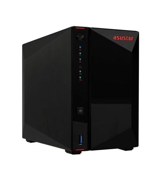 Сетевой накопитель ASUSTOR AS5402T 2-Bay NAS/Media player/Intel Celeron N5105 2.0GHz up to 2.9GHz, 4Gb SO-DIMM DDR4, noHDD(HDD,SSD),/2x 2,5Gb (LAN)/3xUSB3.2,HDMI; 90IX01R1-BW3S20