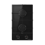 Варочная поверхность Kuppersberg FG 30 B, газ, High-Tech, 30 см, автоматический электроподжиг, газ-контроль, SABAF конфорки, чугунные решетки, цвет черное стекло, цвет фурнитуры черный, фото 1