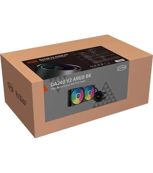 Система жидкостного охлаждения PCCOOLER DA240 V2, 240 мм, 2x120 мм, ARGB, 270 Вт
