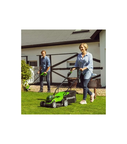 Газонокосилка аккумуляторная (2512607) GreenWorks G24X2LM41, 2*24V, 41 см, без АКБ и ЗУ